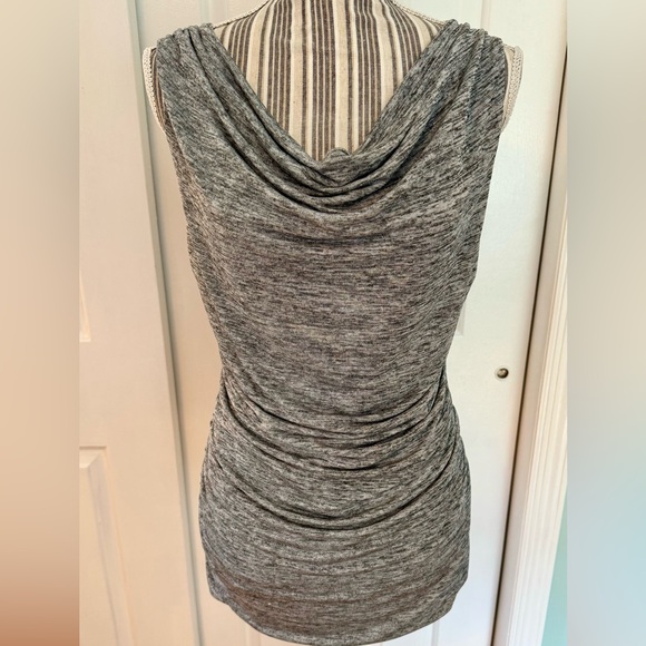 Apt. 9 Tops - NWT APT.9 sleeveless Ruched Drape top in silver /gray size large